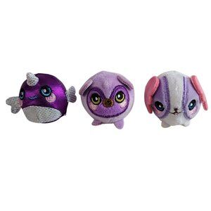 Squeezamals Slow Rise Micro Plush Ursula Bear Eenie Teenies Nellie Narwhal Dog